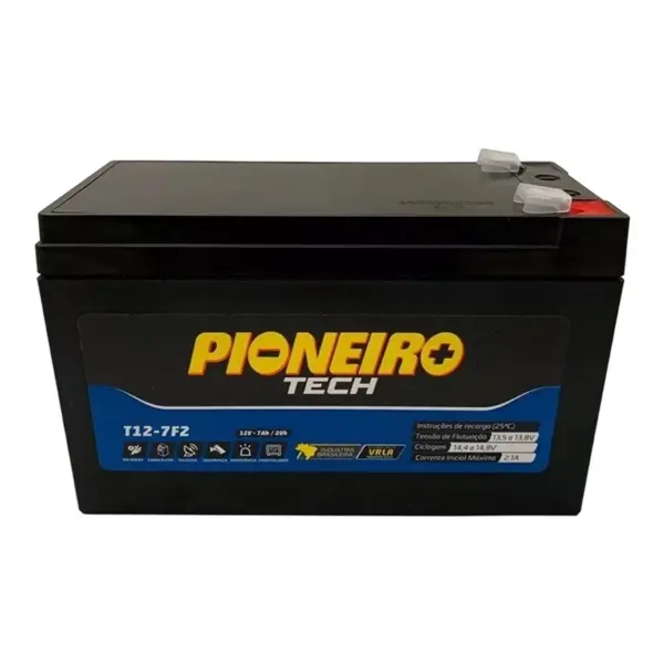 Bateria Pioneiro T12-7F2 12V 7Ah/20h